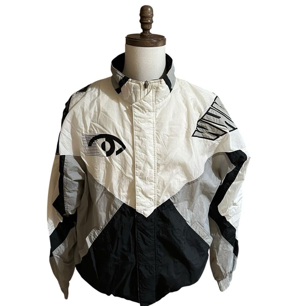 Vintage 90's ApexOne Chicago White Sox Jacket Windbreaker Sz XL Made Hong Kong